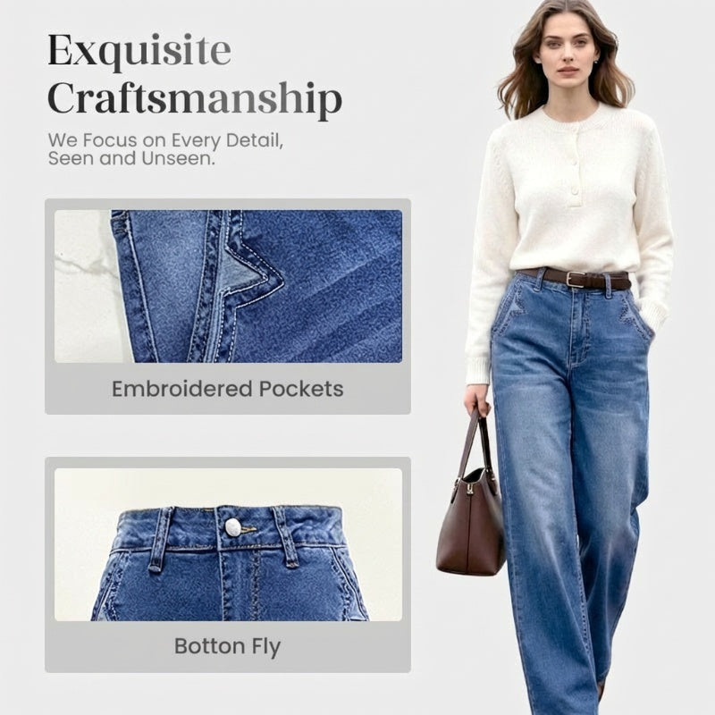 Jeans Damen Wide Leg | Hoher Taille & Weitem Bein