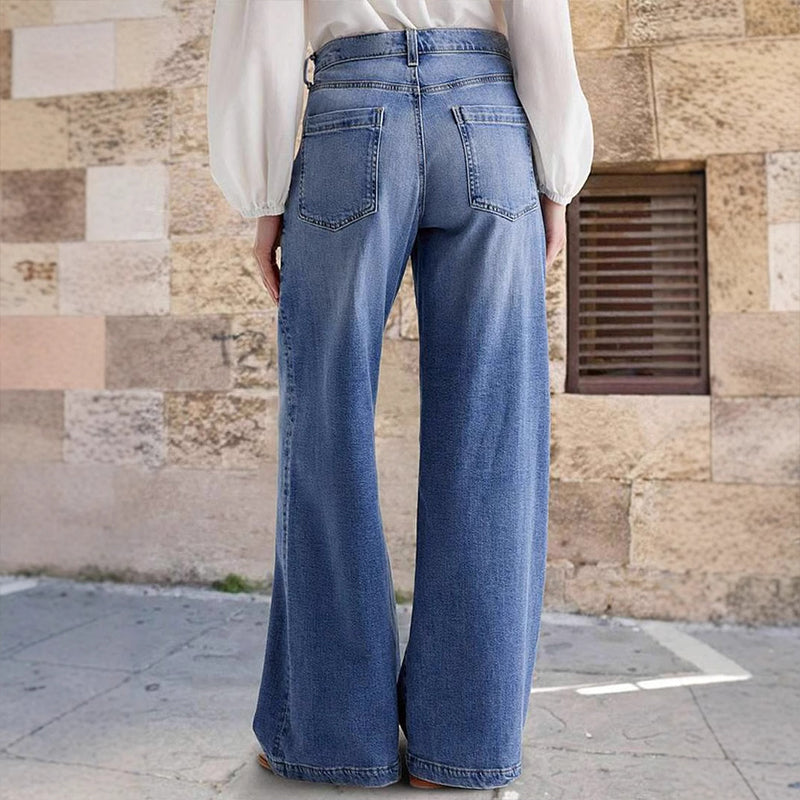 Jeans Damen Wide Leg | Hoher Taille & Weitem Bein