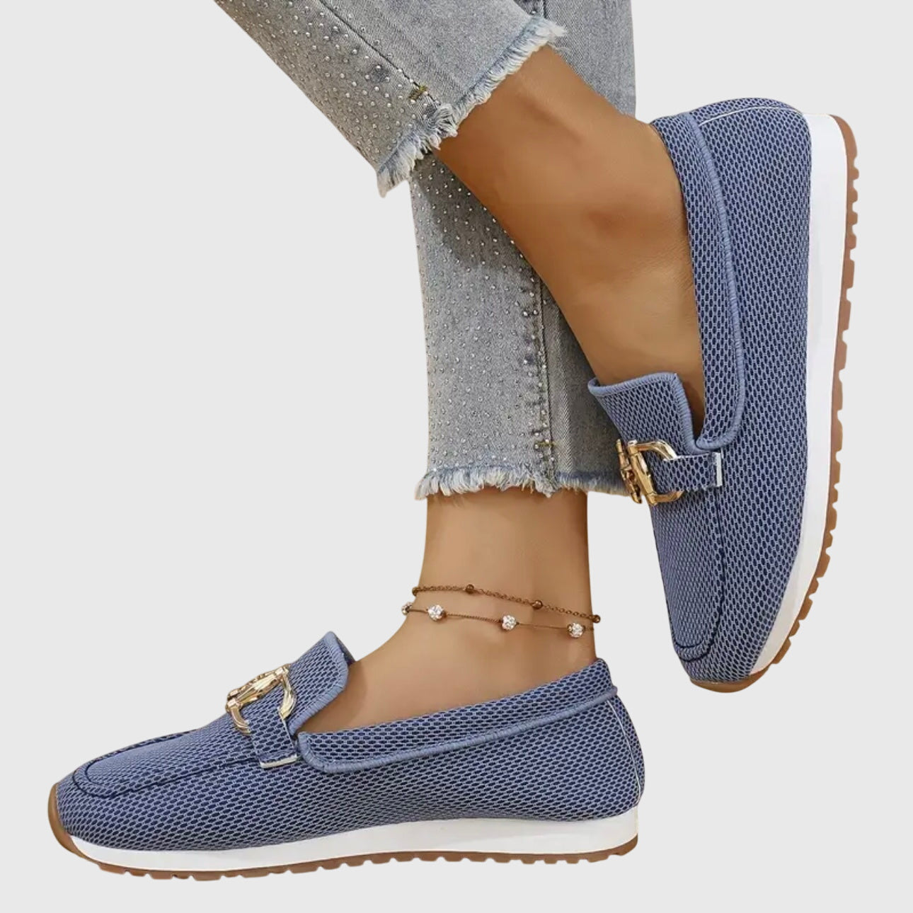 Loafer Damen | Golddetail & leichter Plateausohle