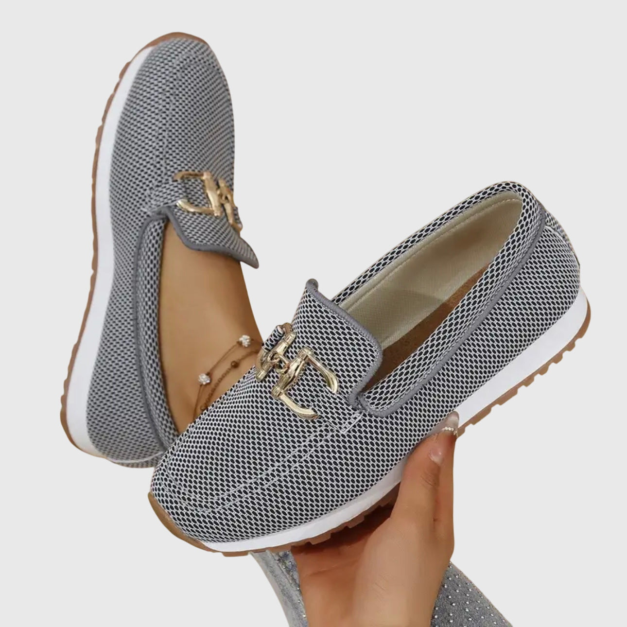 Loafer Damen | Golddetail & leichter Plateausohle
