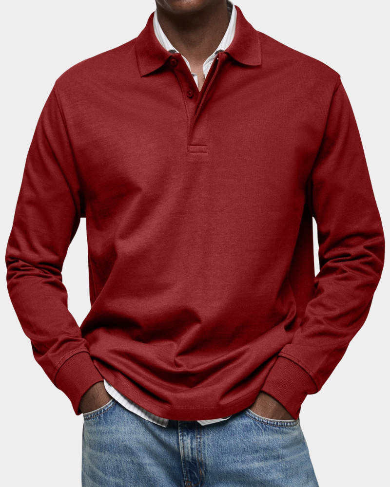 Polo Herren | Langarm mit Polokragen & Relaxed Fit