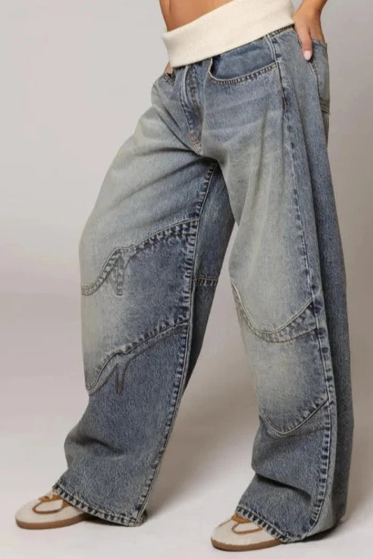 Amara - Baggyjeans Damen | Betonte Nahtlinien & Streetwear-Stil