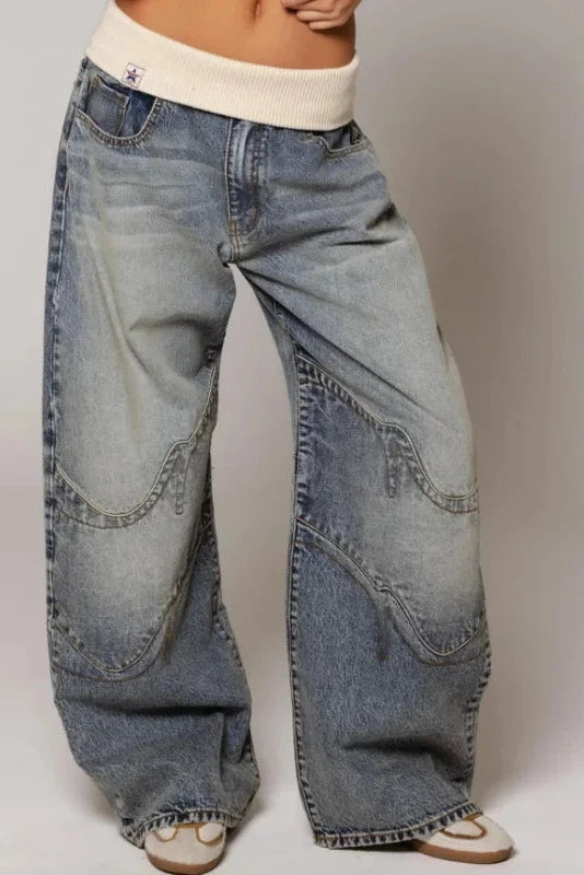 Amara - Baggyjeans Damen | Betonte Nahtlinien & Streetwear-Stil