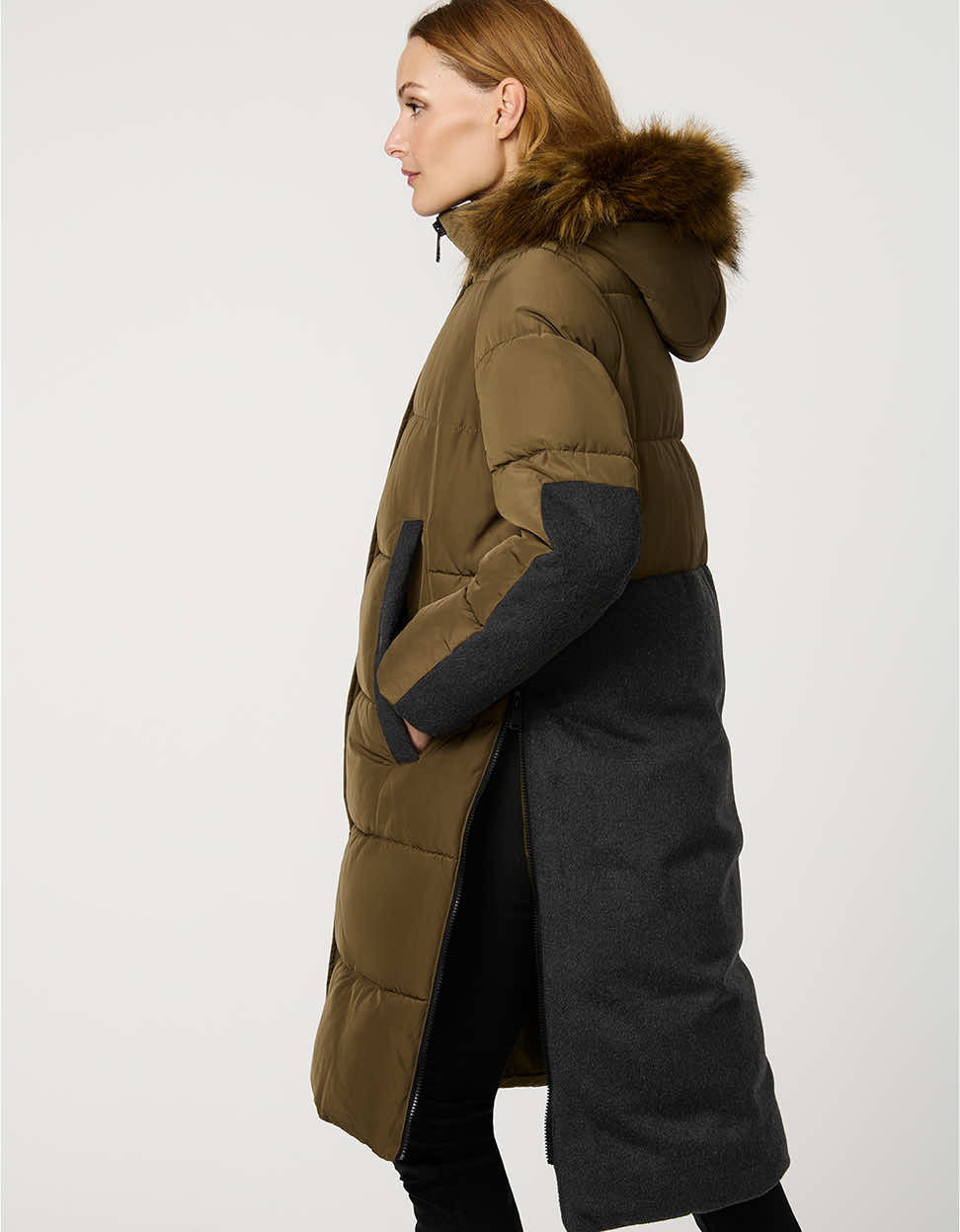 Maelis - Winterjacke Damen | Kapuze mit Kunstpelzbesatz