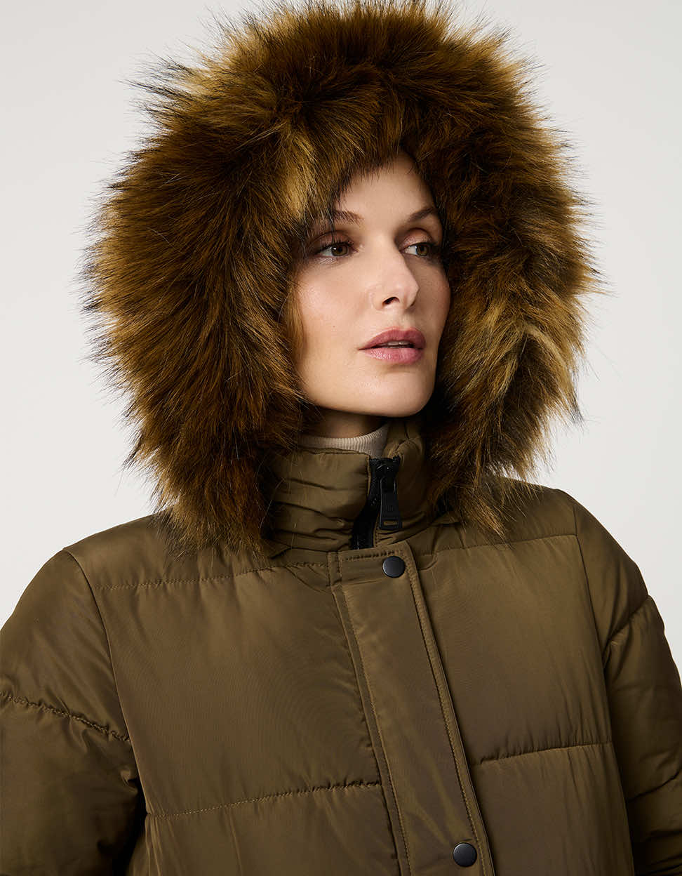 Maelis - Winterjacke Damen | Kapuze mit Kunstpelzbesatz