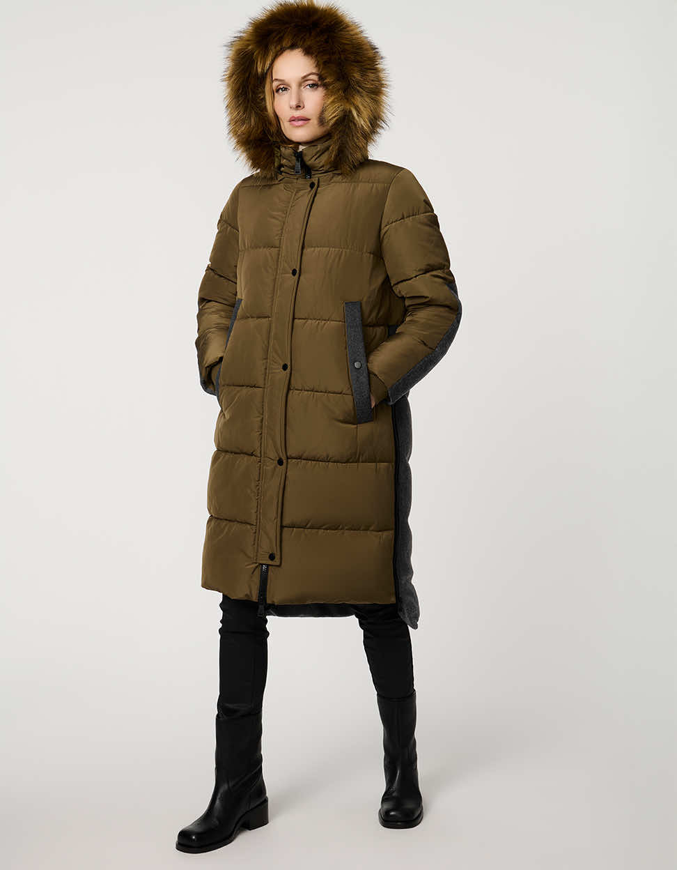 Maelis - Winterjacke Damen | Kapuze mit Kunstpelzbesatz