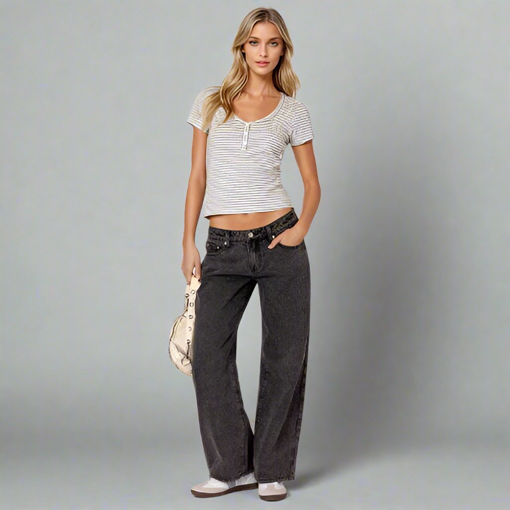 Ceylana - Baggyjeans Damen | Low-Rise Fit & Weite Form