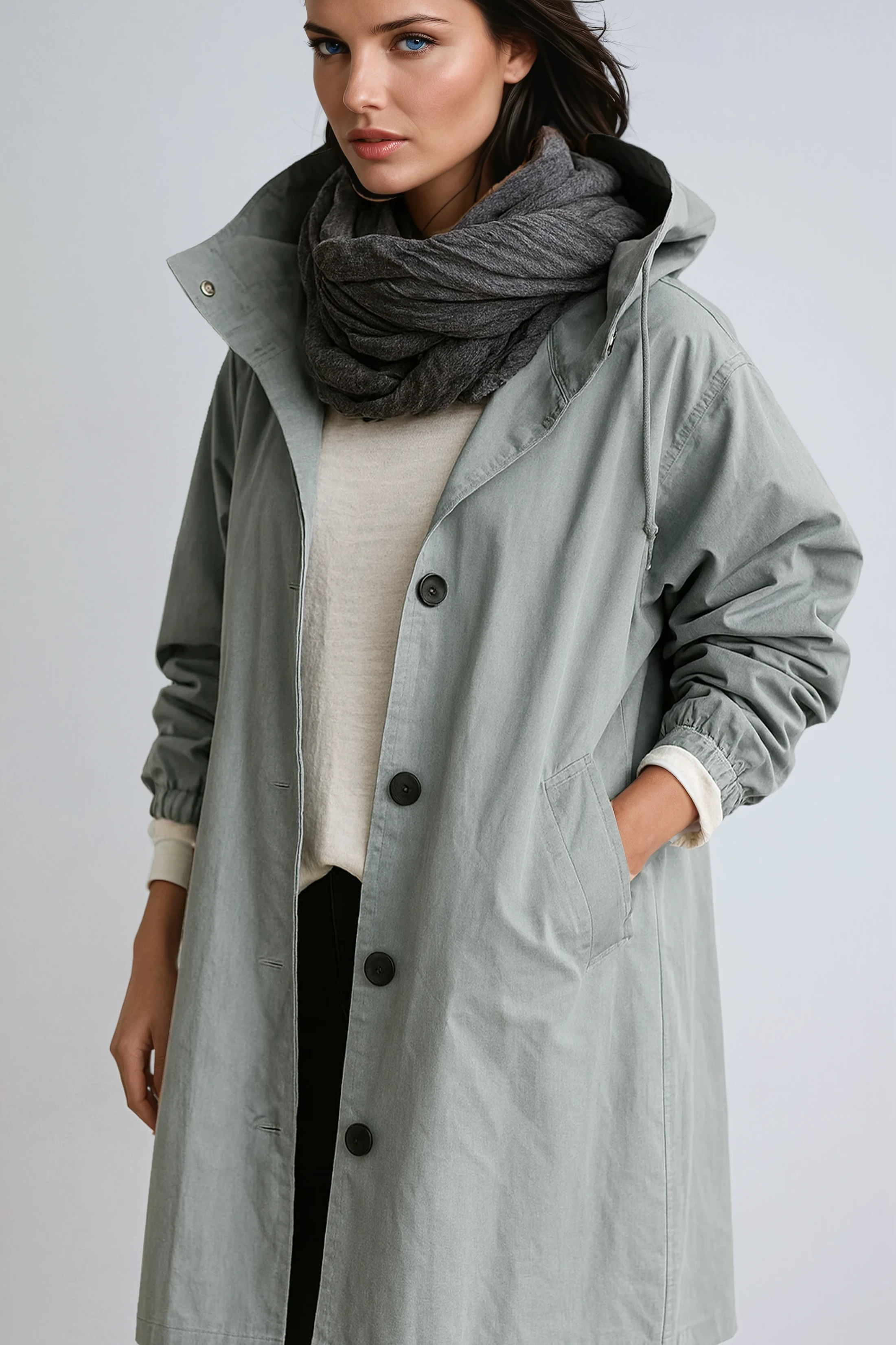 Damen Winter Trenchcoat | Langer Schnitt Mit Schlanke Linien