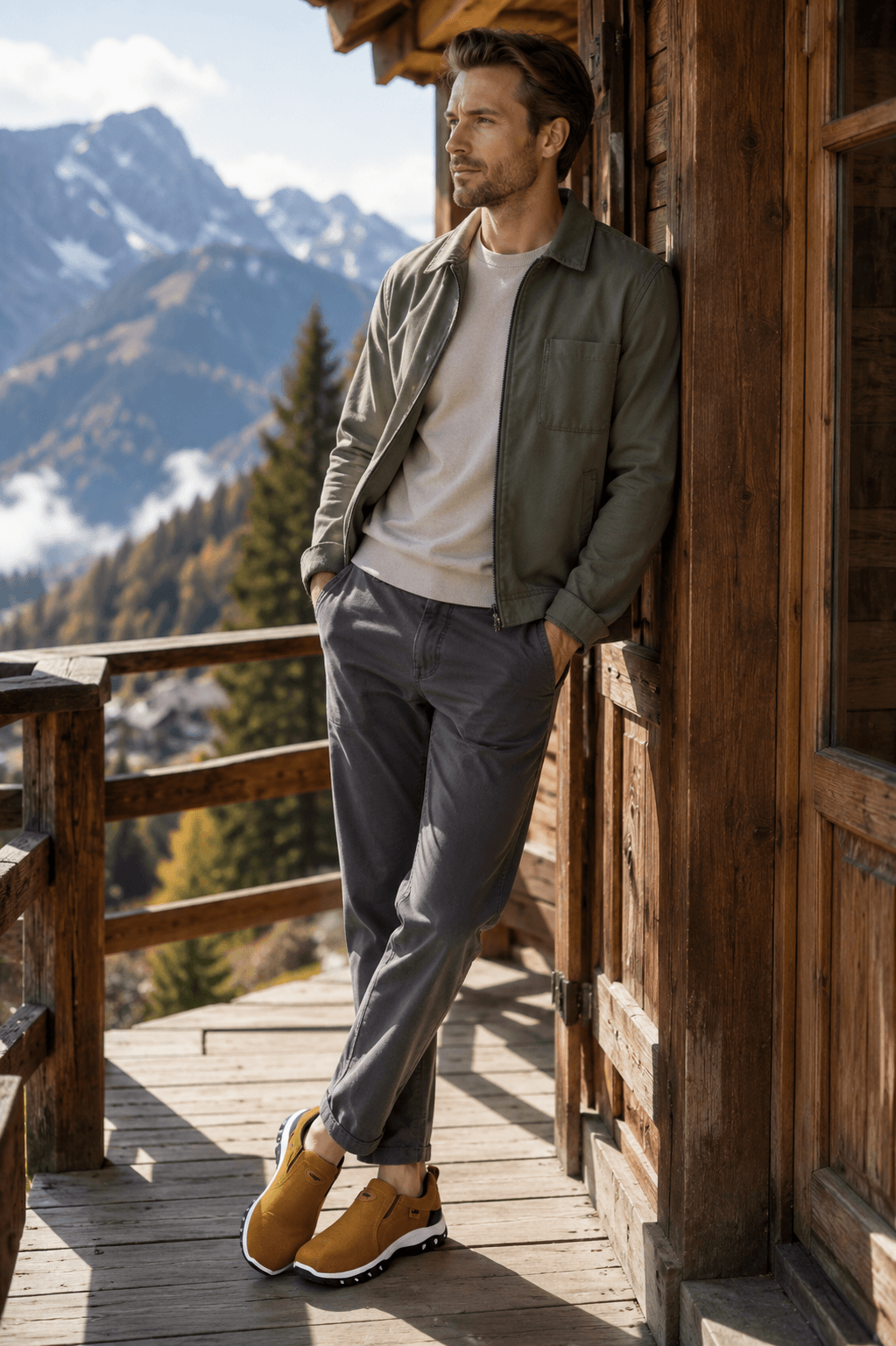 Sneaker Herren | Slip-on mit Wildleder-Look & Profilsohle