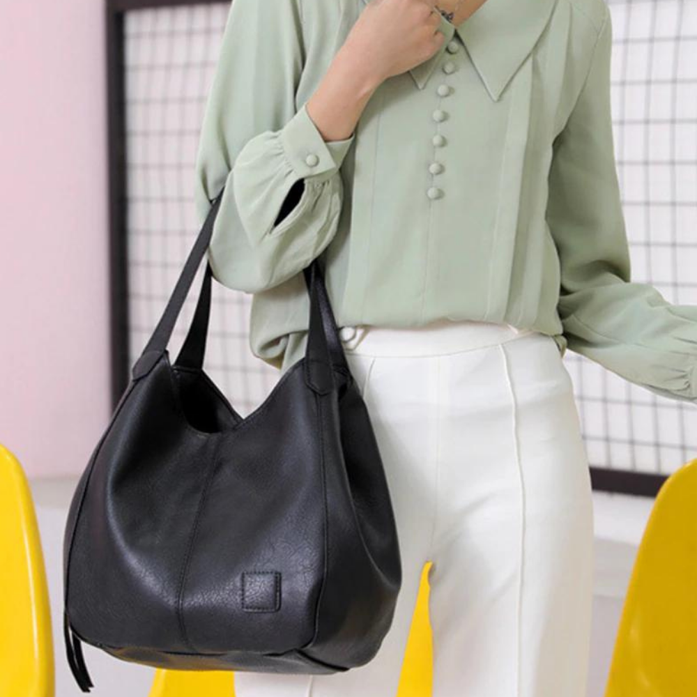 Damen Schultertasche aus Leder | Geräumigkeit mit Vielseitiger Look