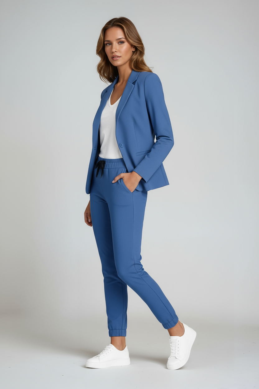 Hosenanzug Damen Set | Business-Casual Mit Bequemem Stretch & Blazer