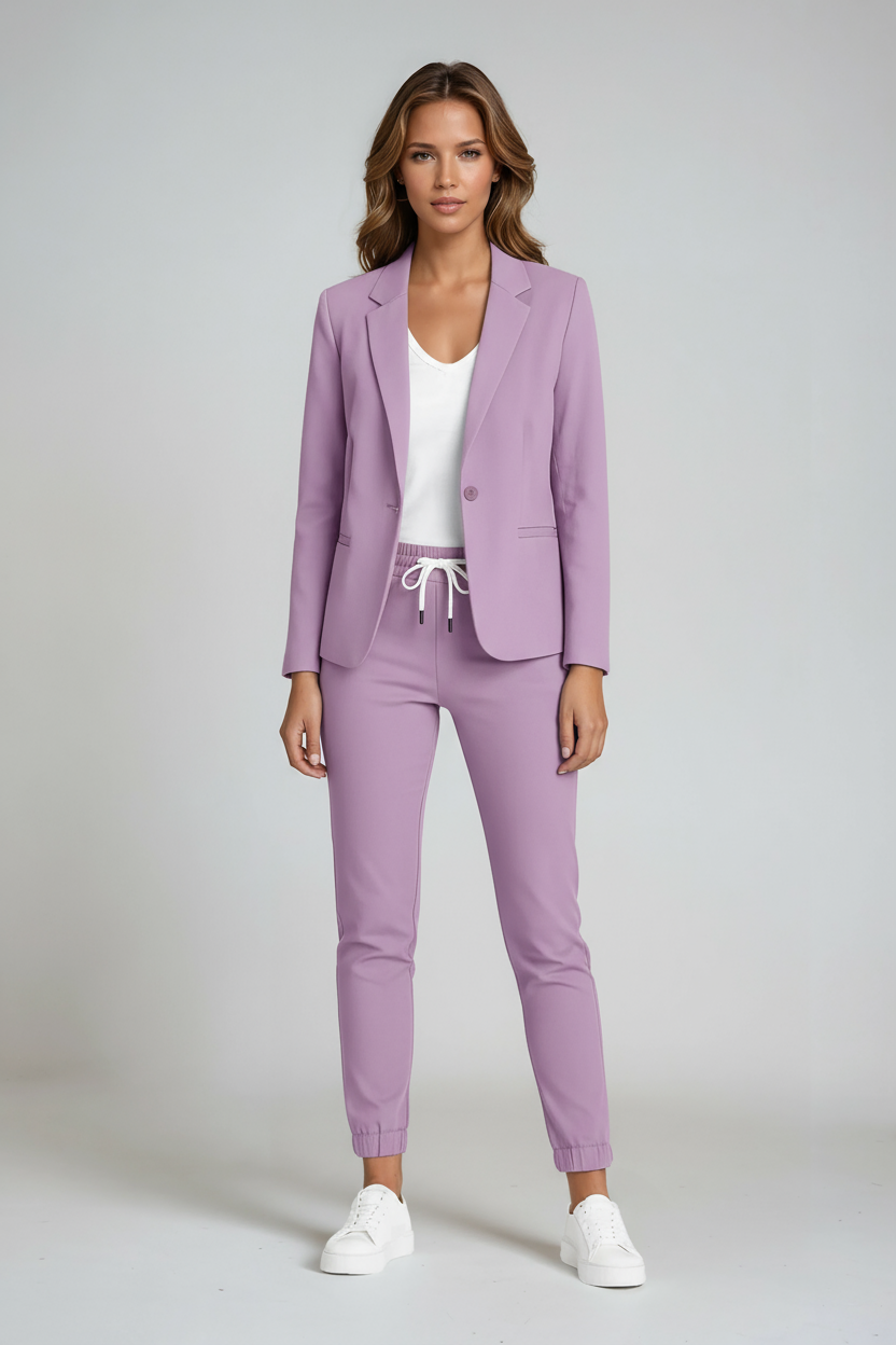 Hosenanzug Damen Set | Business-Casual Mit Bequemem Stretch & Blazer