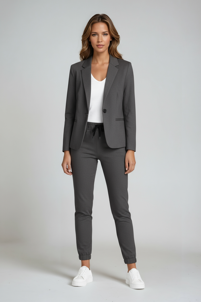 Hosenanzug Damen Set | Business-Casual Mit Bequemem Stretch & Blazer