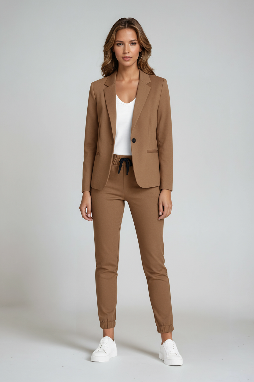 Hosenanzug Damen Set | Business-Casual Mit Bequemem Stretch & Blazer