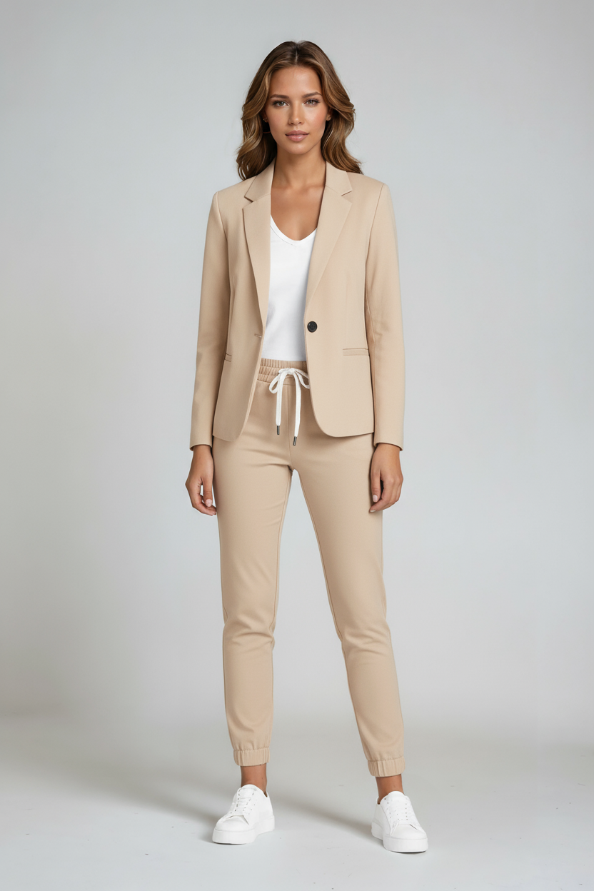 Hosenanzug Damen Set | Business-Casual Mit Bequemem Stretch & Blazer