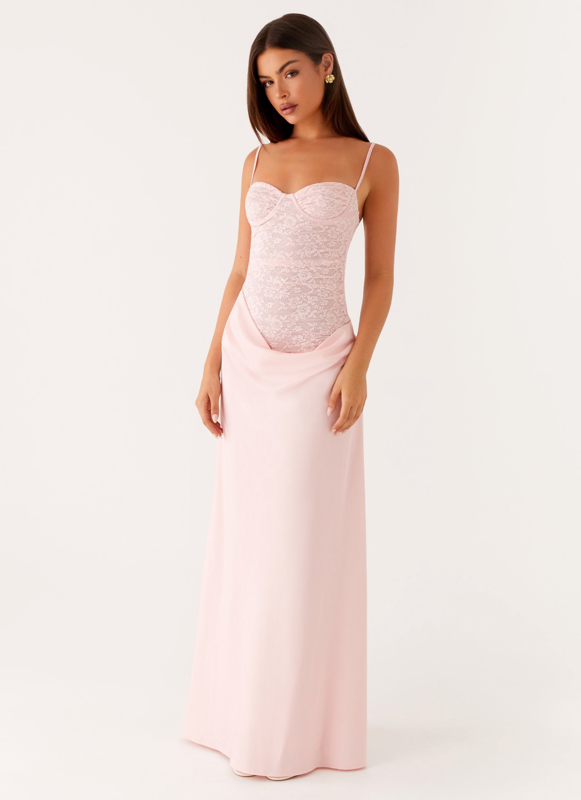 Zweiteiliges Set Damen Maxi | Spitzenkorsett & Maxirock