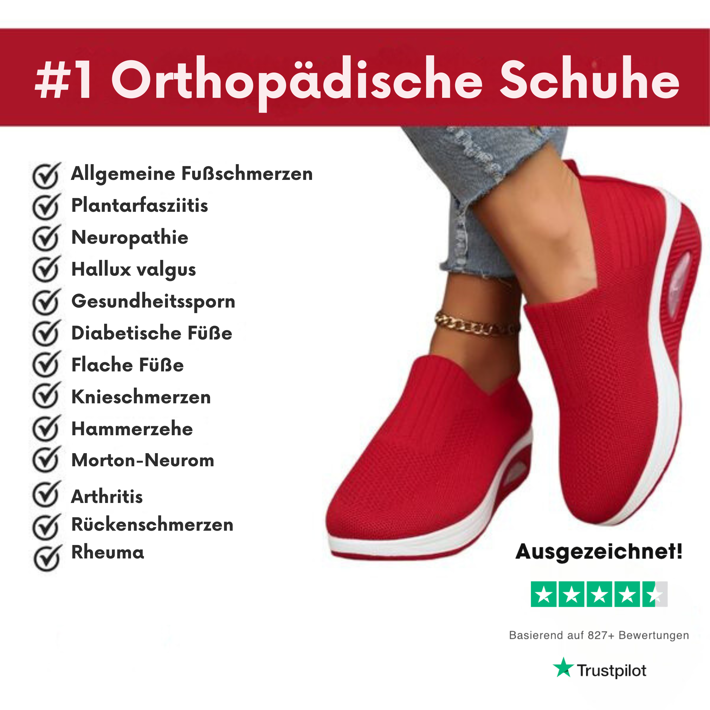 Sneaker Damen | Slip-on mit Luftkissen & Mesh-Obermaterial