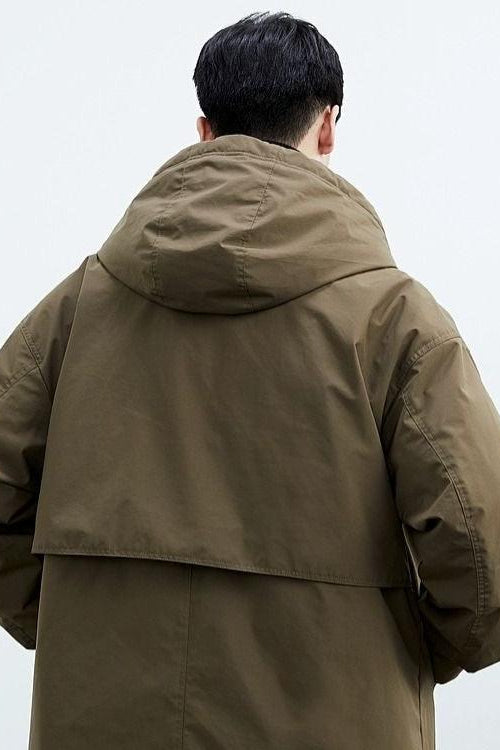 Winterjacke Herren lang mit Kapuze | Wasserabweisende Parka