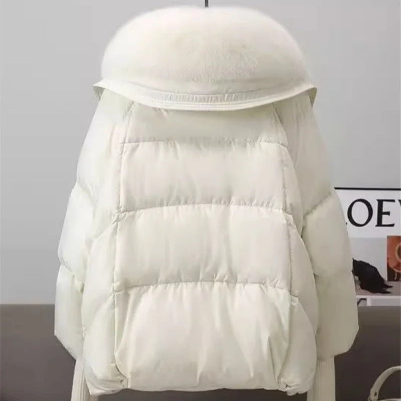 Winterjacke Damen | Übergroßer Pelzkragen mit Gepolstertes Design