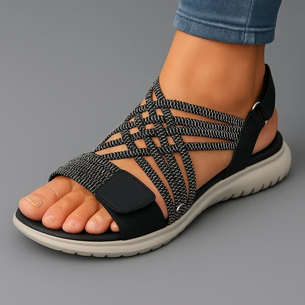 Sandalen Damen | Orthopädisch mit Kreuzriemen & Klettverschluss