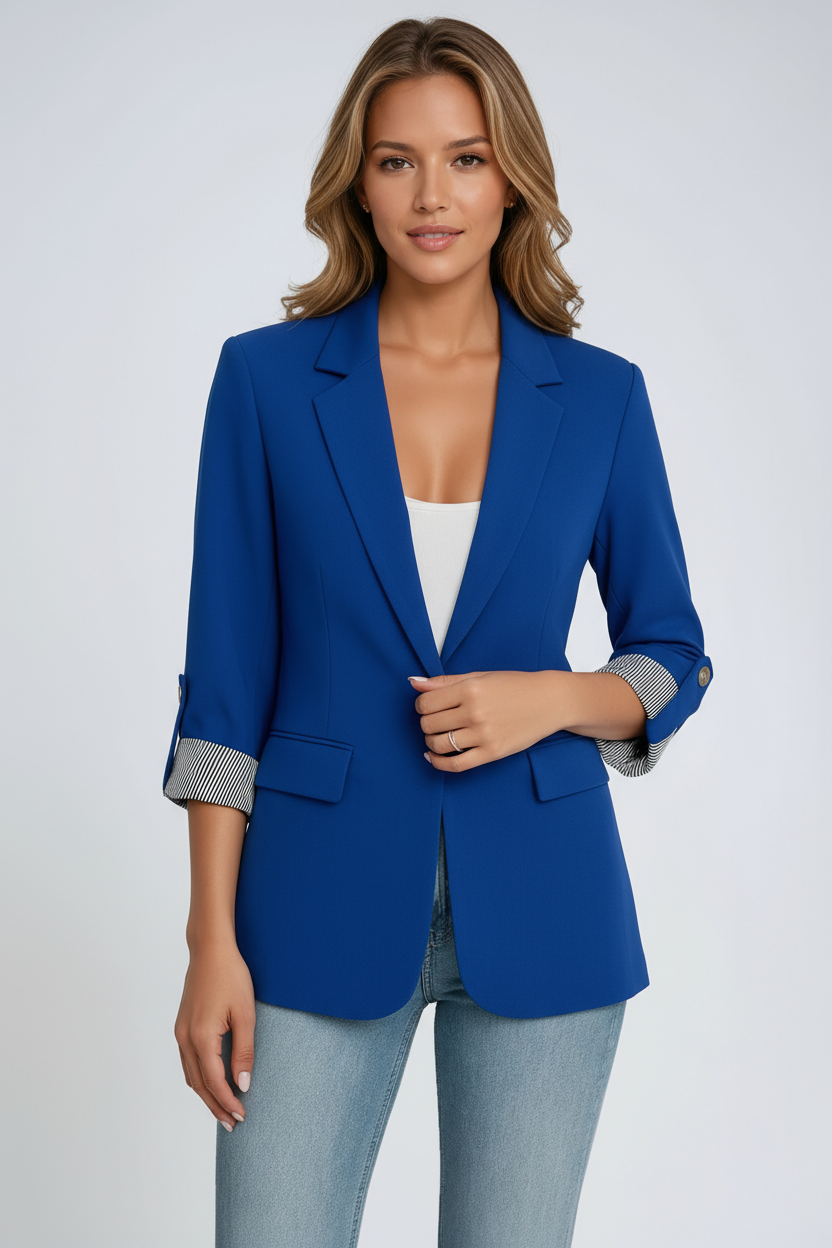 Damenblazer | Taillierter Schnitt und hochkrempelbare Ärmel