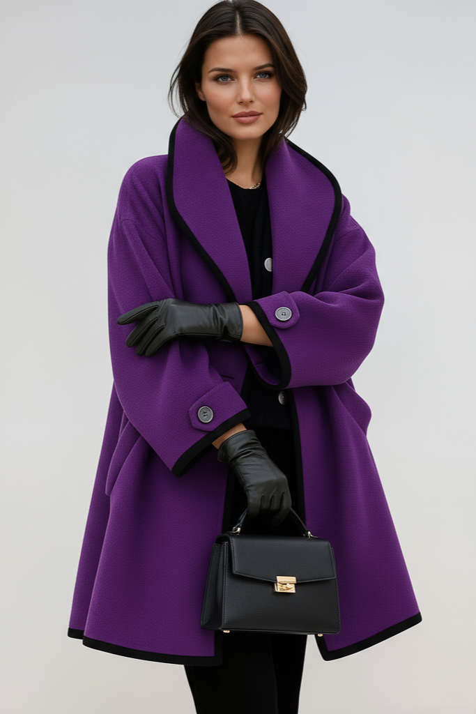 Wintermantel Damen Oversize | Weiter Schnitt mit breitem Kragen