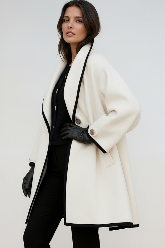 Wintermantel Damen Oversize | Weiter Schnitt mit breitem Kragen