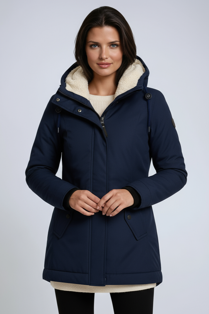 Winterjacke Damen | Fleecegefütterte Kapuze Mit Definiertem Schnitt