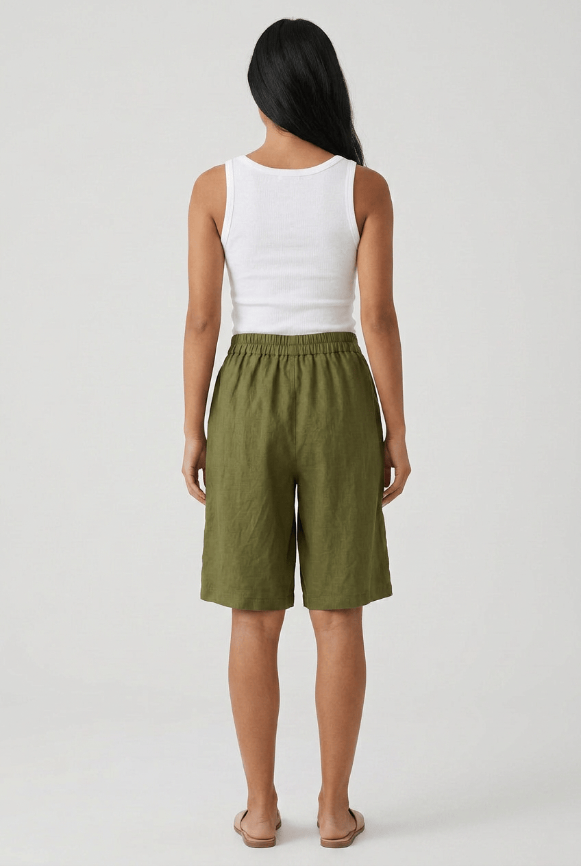 Damenshorts | Lockere Passform & elastischer Bund mit Knopfdetails