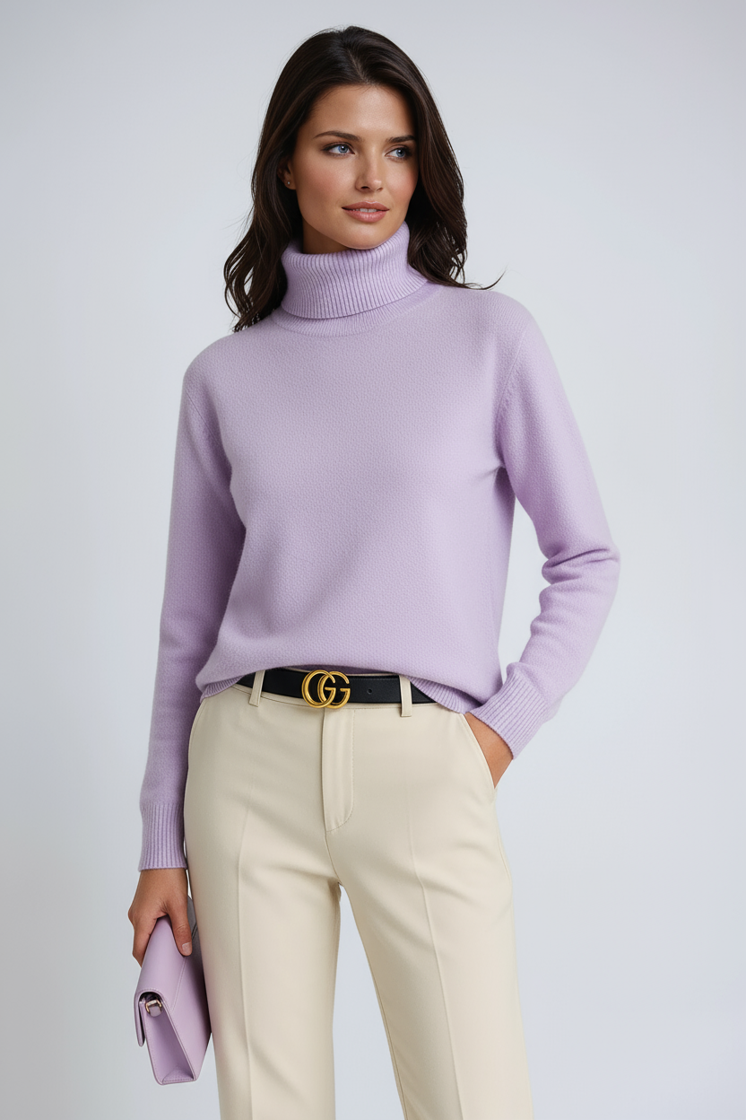 Celiane - Pullover Damen | Hohem Kragen Und Klarem Schnitt