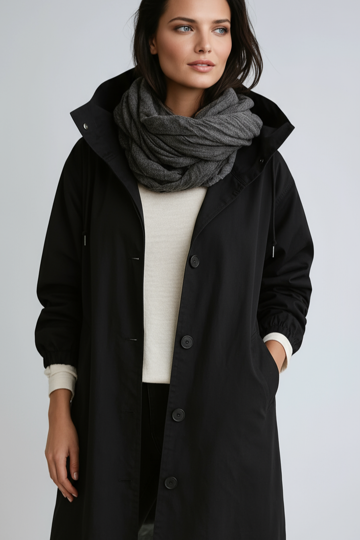 Damen Winter Trenchcoat | Langer Schnitt Mit Schlanke Linien