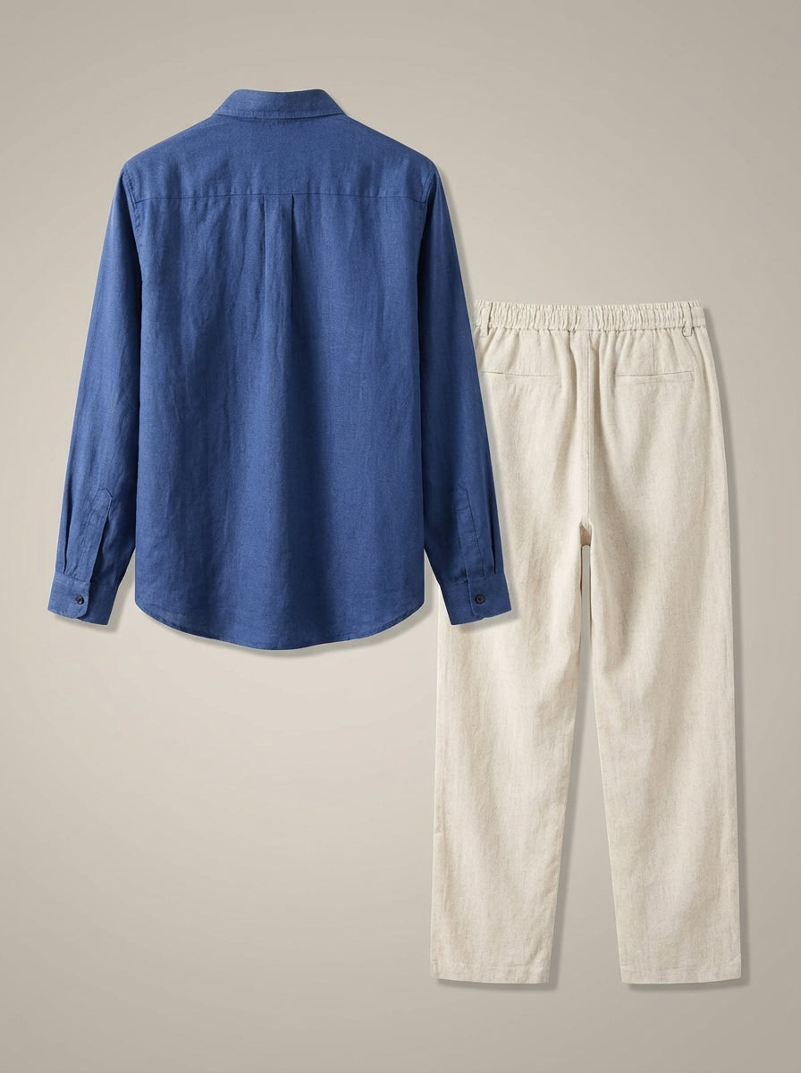 Herren Set Kragen Langen Ärmeln Schmaler Passform | Klassisch