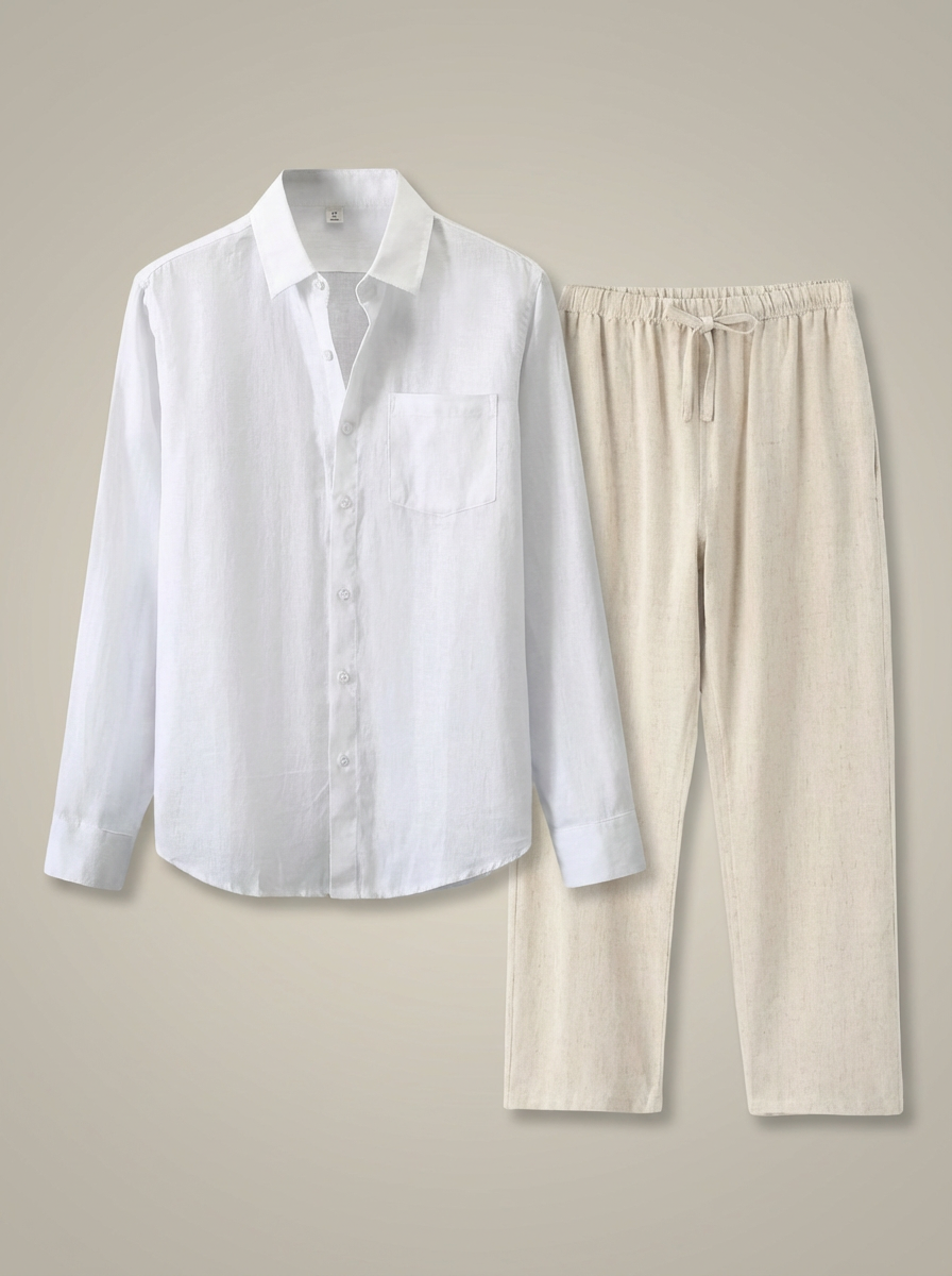 Herren Set Kragen Langen Ärmeln Schmaler Passform | Klassisch