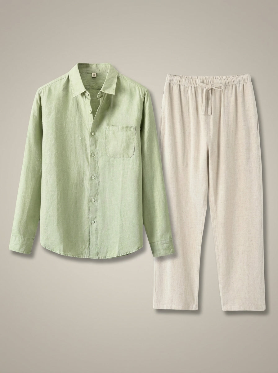 Herren Set Kragen Langen Ärmeln Schmaler Passform | Klassisch