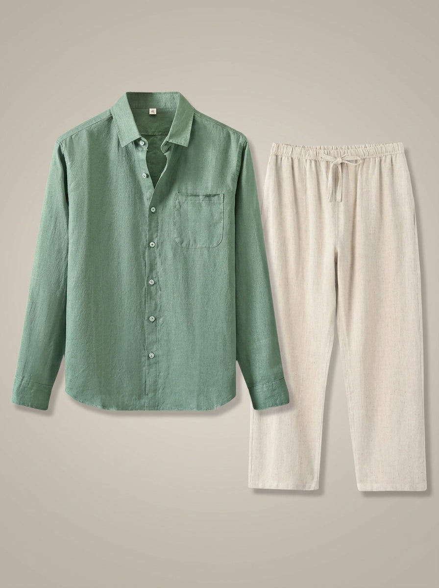 Herren Set Kragen Langen Ärmeln Schmaler Passform | Klassisch