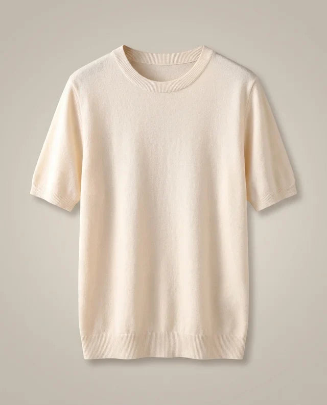 Herren Rundhalsausschnitt Kurzen Ärmeln T-Shirt | Gerippter Saum