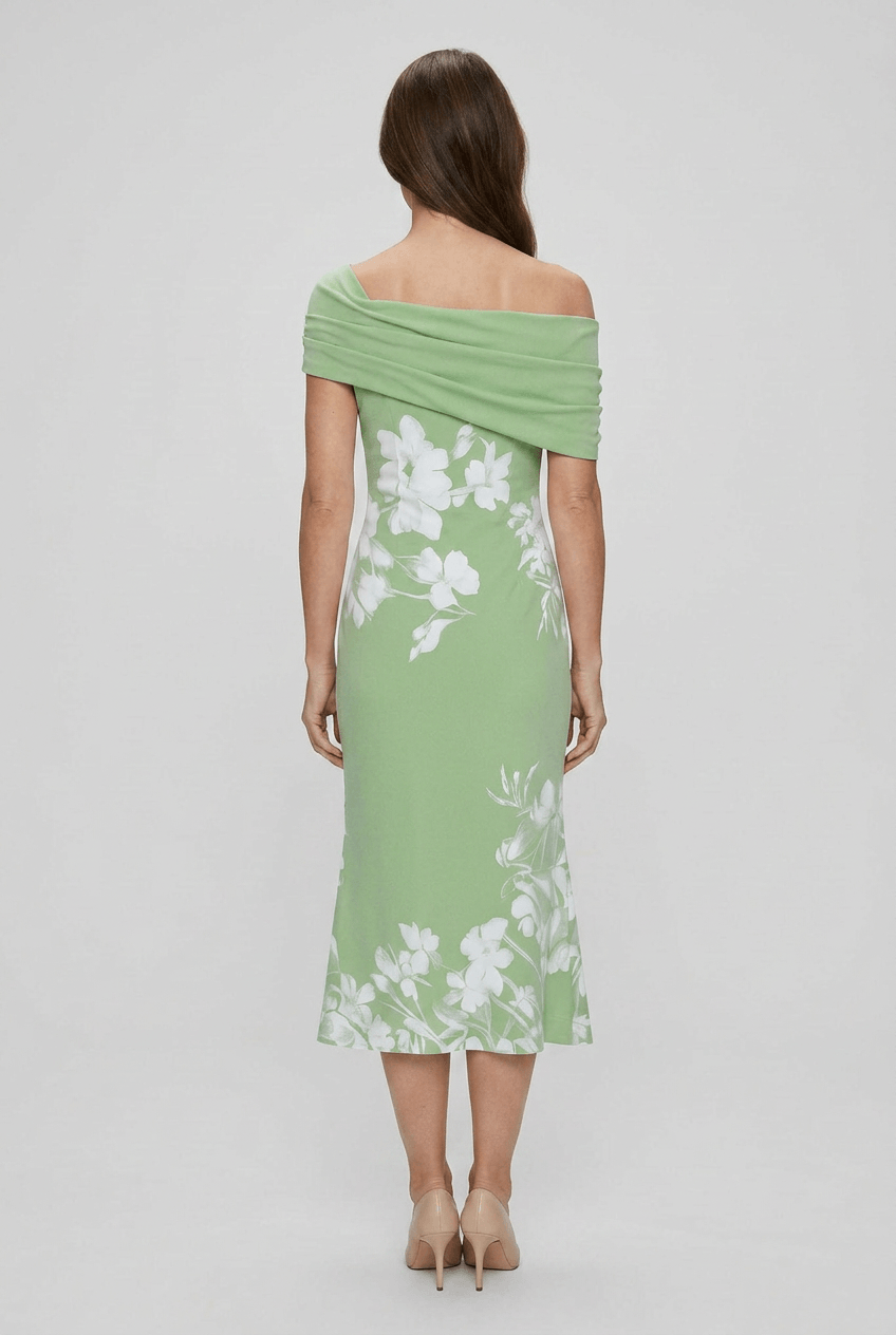 Hochzeitsgast Kleid | Midi mit Blumenmuster