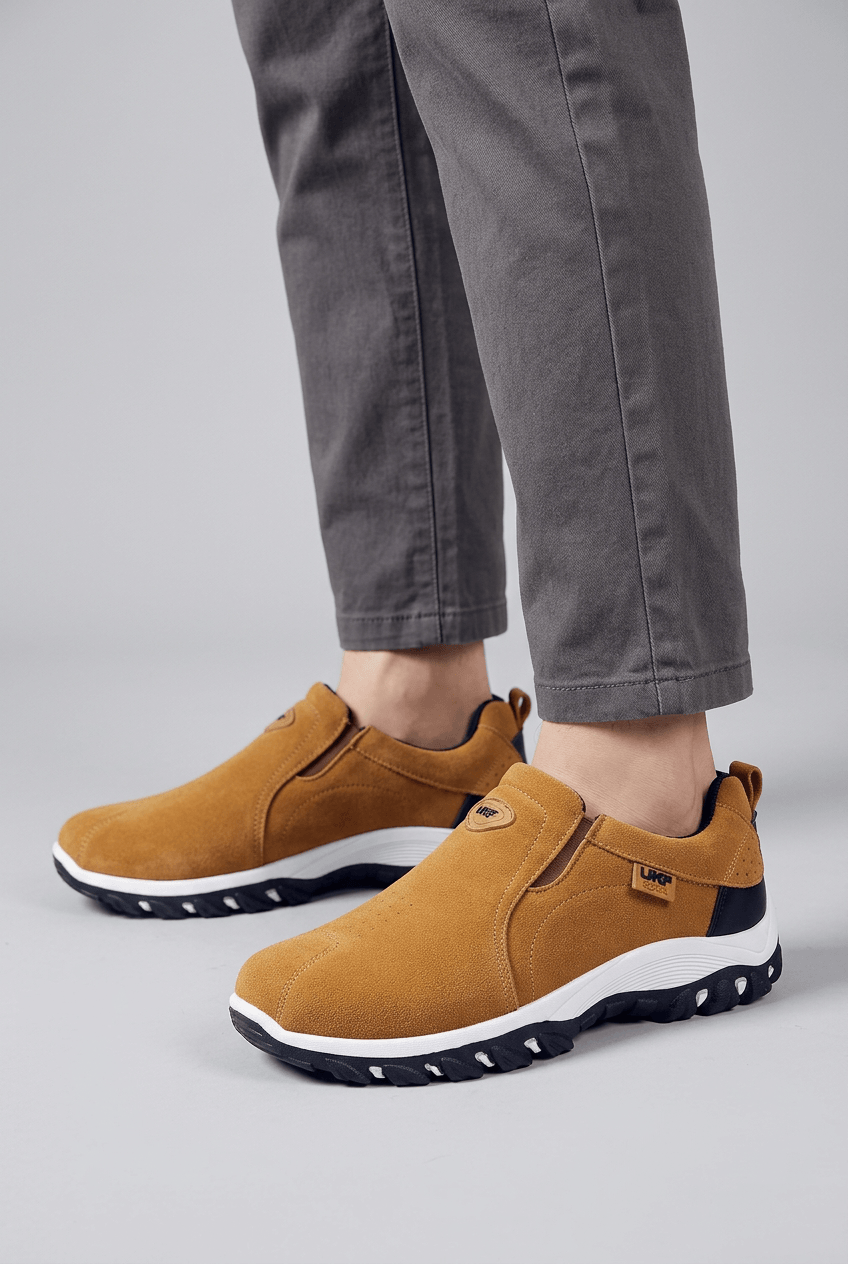 Sneaker Herren | Slip-on mit Wildleder-Look & Profilsohle