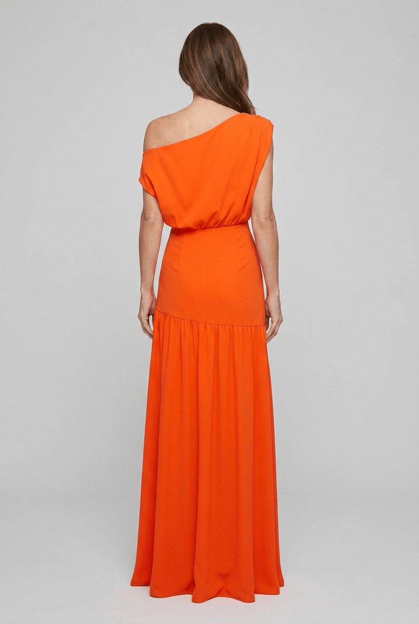 Kleid Hochzeitsgast Damen | Maxi mit One-Shoulder & Schlitz