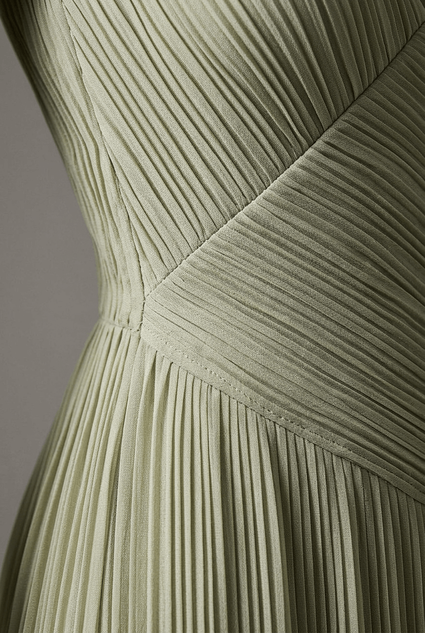 Kleid Hochzeitsgast Damen | Maxi mit Spaghettiträgern & Plissee-Falten