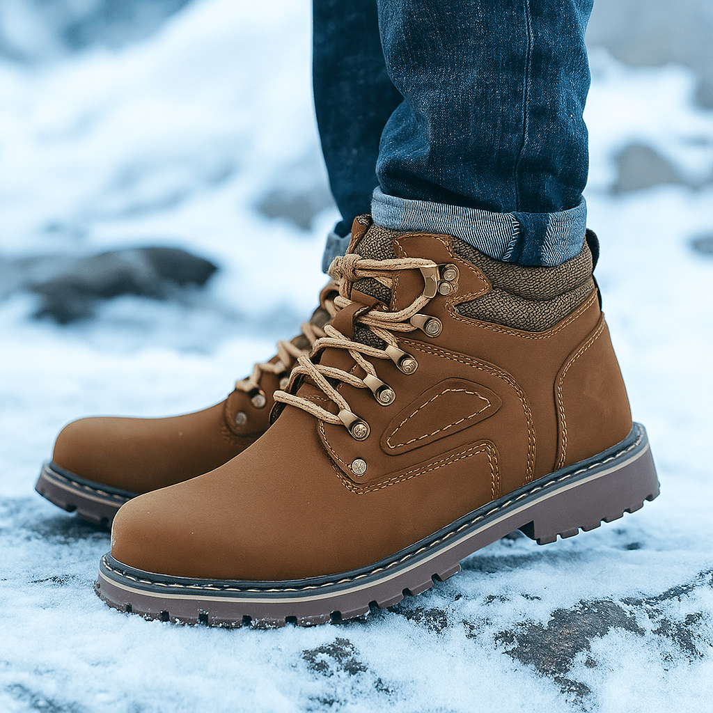 Winterschuhe Herren | Klassisches Retro-Design mit Trittfeste Sohle