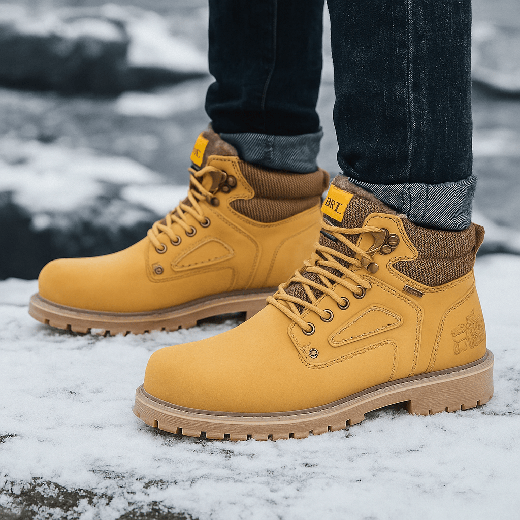Winterschuhe Herren | Klassisches Retro-Design mit Trittfeste Sohle