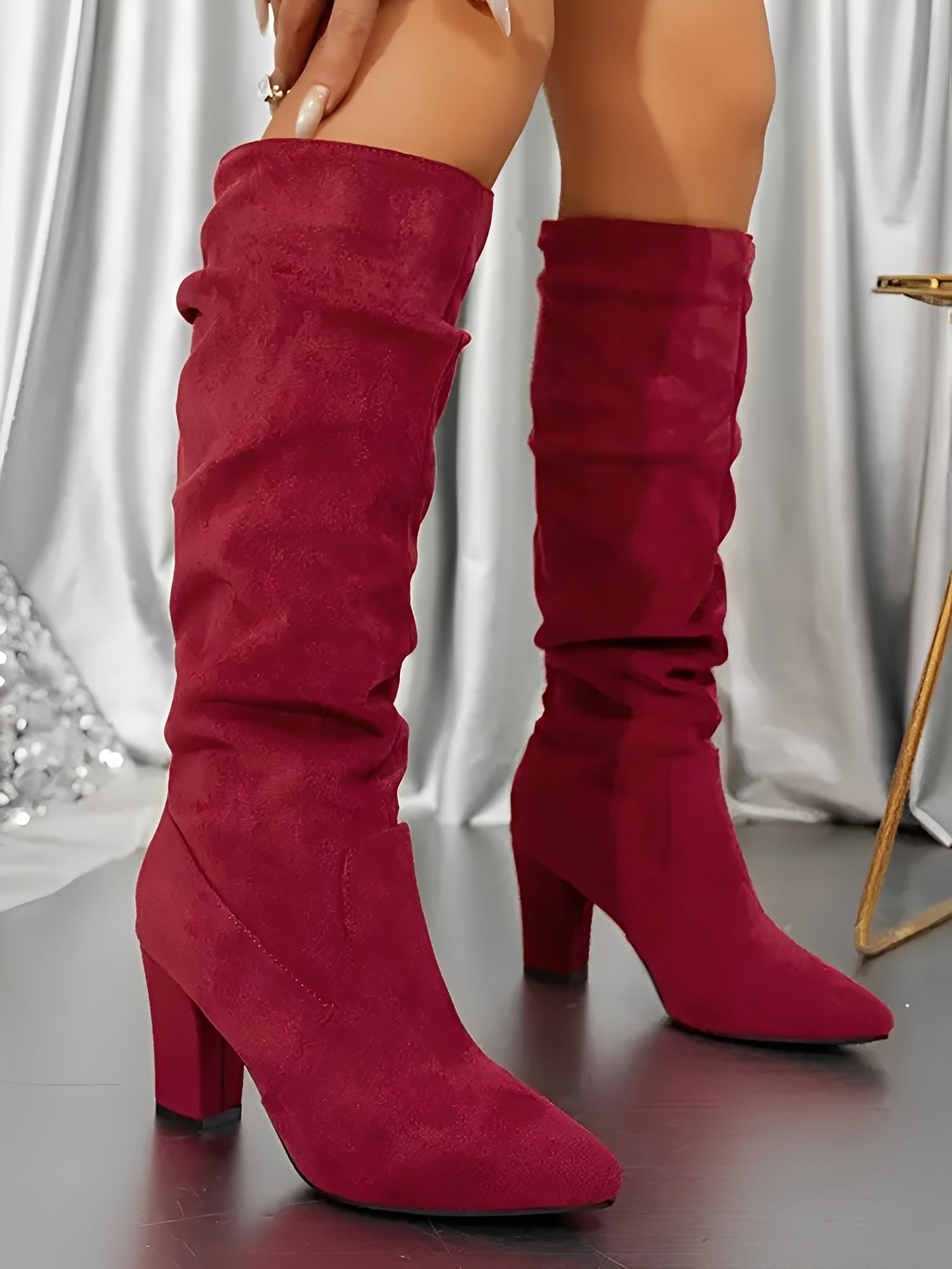 Aria | Hoge Suede Laarzen Dames