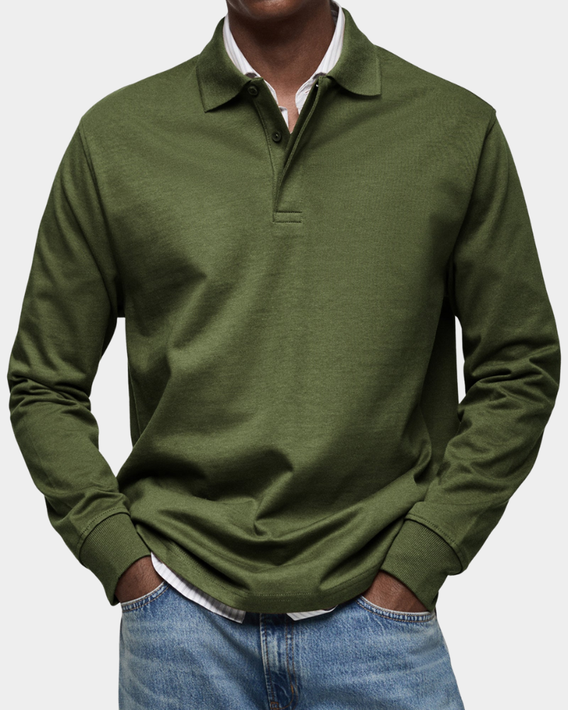 Polo Herren | Langarm mit Polokragen & Relaxed Fit
