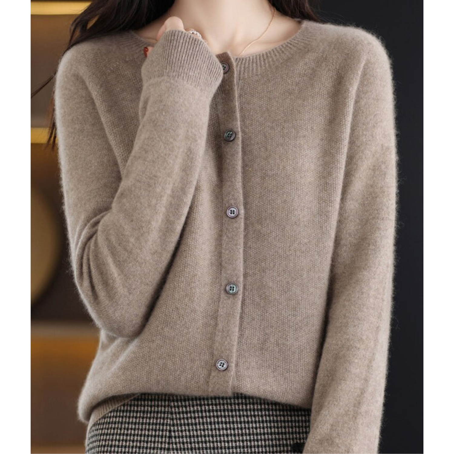 Cardigan Damen | Knopfleiste & weichem Strick