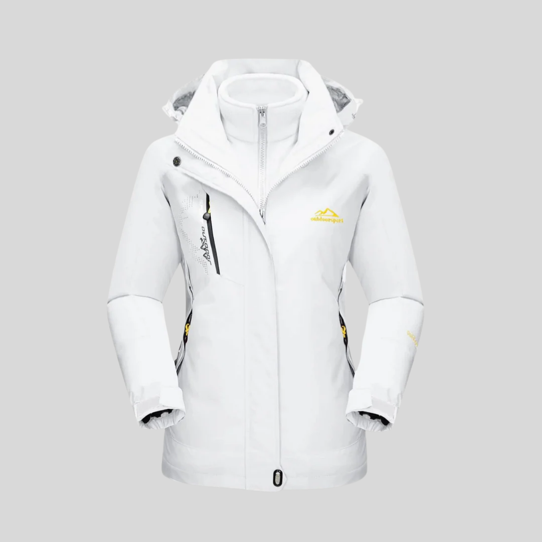 Kurtka Zimowa Damska | Regulowany Kaptur & Kieszenie Na Zamek