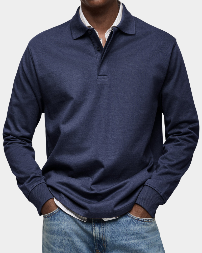 Polo Herren | Langarm mit Polokragen & Relaxed Fit