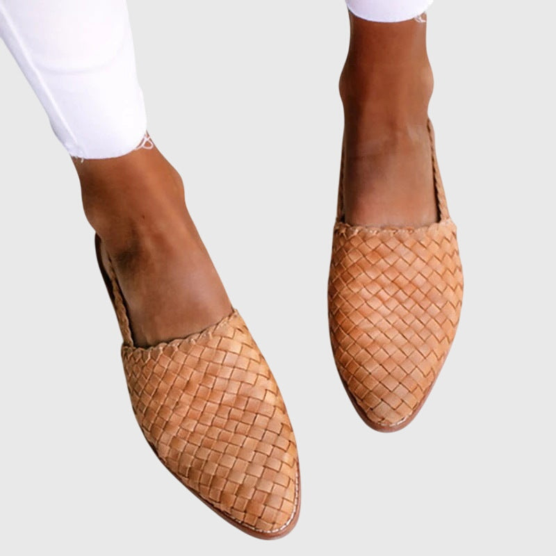 Loafer Damen | Flechtwerk & Slingback-Riemen