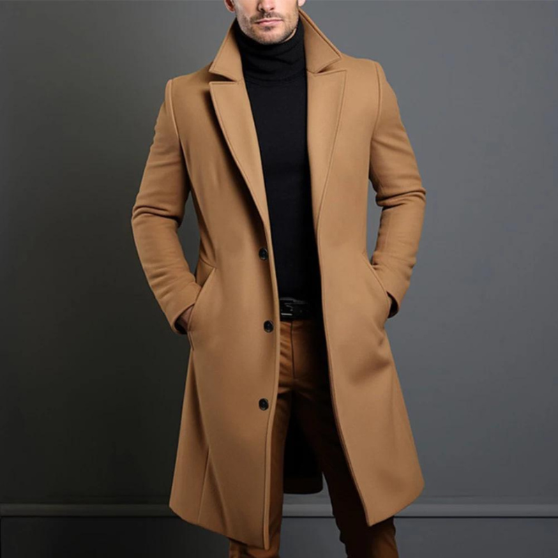 Winterjacke Herren | Langer Schnitt mit Klassisches Reversdesign