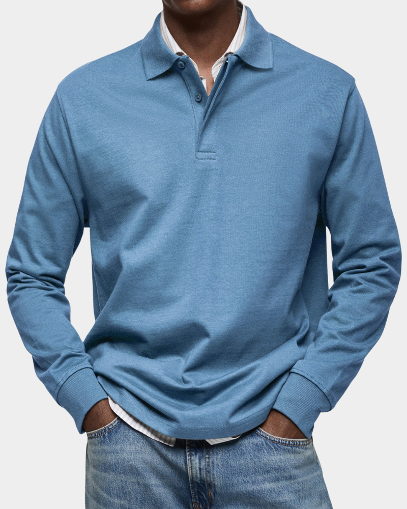 Polo Herren | Langarm mit Polokragen & Relaxed Fit